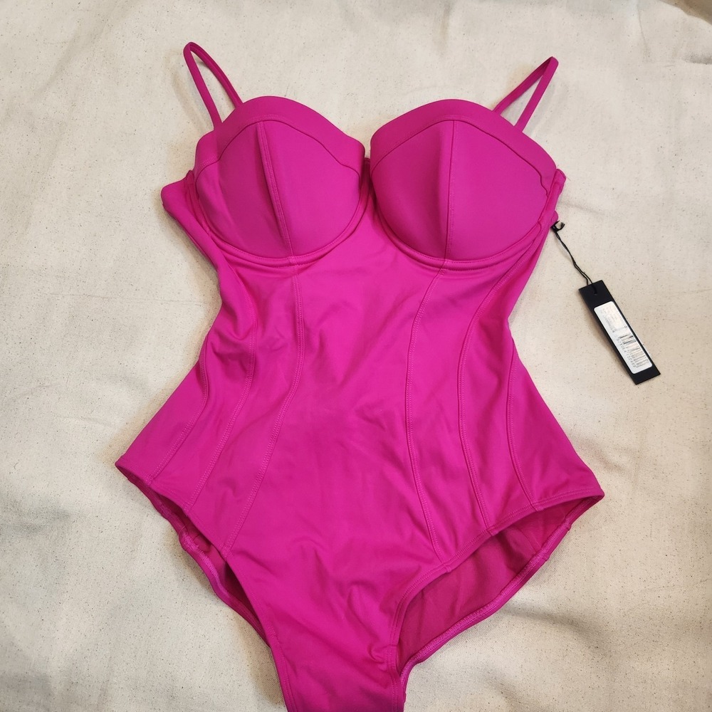 New TA3 Pink Pushy L Large Short D / DD One Piece Swimsuit body sculpt Corset